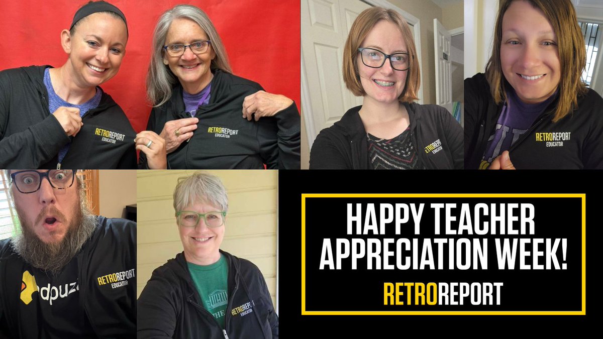 Retro Report (@retroreport) on Twitter photo Happy #TeacherAppreciationWeek! #Teachers: We are grateful for all that you do, whether it's helping to spread the word about Retro Report in your community or inspiring the next generation of leaders in your classroom. 
We've enjoyed receiving photos from our advisors this week Happy #TeacherAppreciationWeek! #Teachers: We are grateful for all that you do, whether it's helping to spread the word about Retro Report in your community or inspiring the next generation of leaders in your classroom. 
We've enjoyed receiving photos from our advisors this week