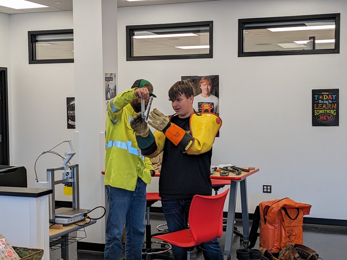 Thank you Mr. Elgin for speaking at our final Career Cafe of the year about being a lineman! Very informative and much appreciated!