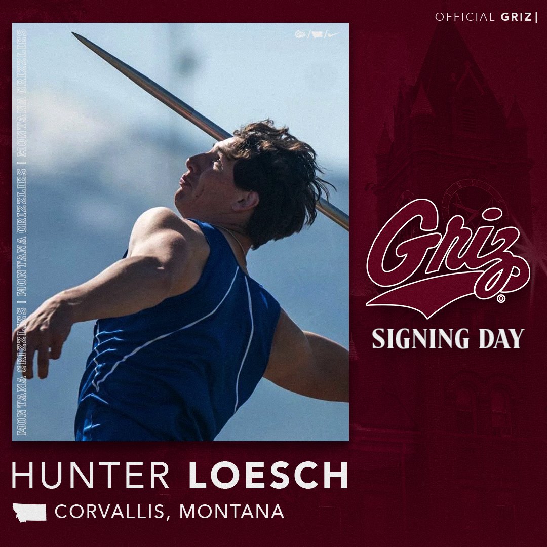 The best high school javelin thrower in the 𝑪𝑶𝑼𝑵𝑻𝑹𝒀 has committed to #JavU 🙌

Hunter Loesch's throw of 214-8 last week is the top mark in the U.S. at the high school level. 

#GrizTF | #GoGriz