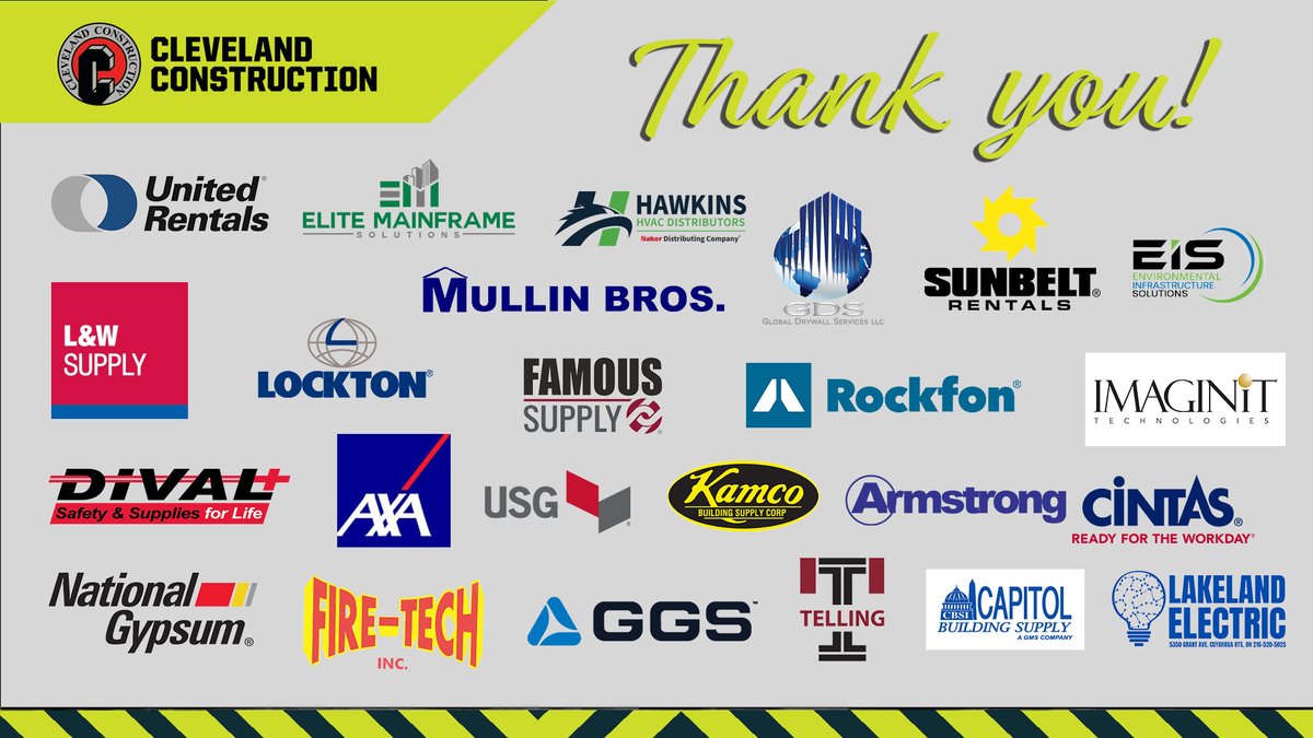 🙏 🙏
Thank you to these 20+ vendors, contractors, and partners who sponsored our #ConstructionSafetyWeek!

Your support made it possible for us to recognize and thank our craft professionals at all our jobsites nationwide this week. #TeamSafety #SafetyWeek2025