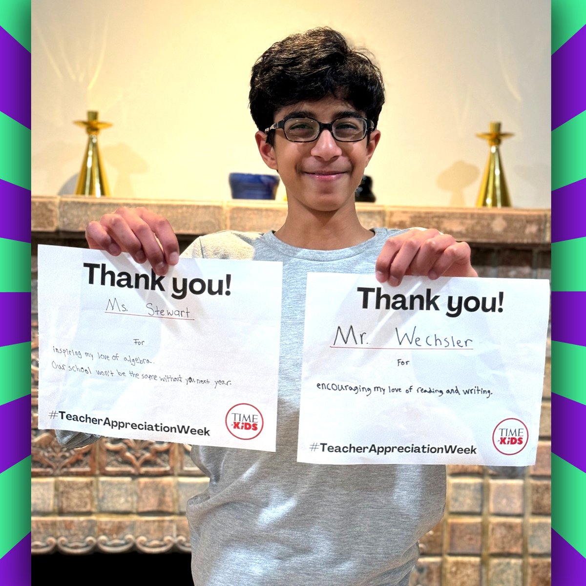Rohan, our April 2025 Kid of the Month, from California, has two teachers to thank. tfk.news/3Zd2boj

Tell us: What teacher inspires and encourages you? #TeacherAppreciationWeek