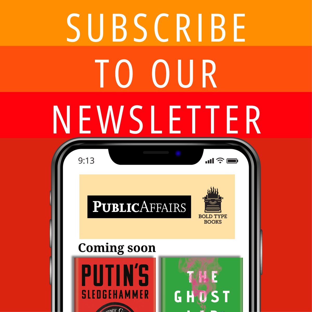 Get 20% off your next order when you sign up for our newsletter at boldtypebooks.com 🧡