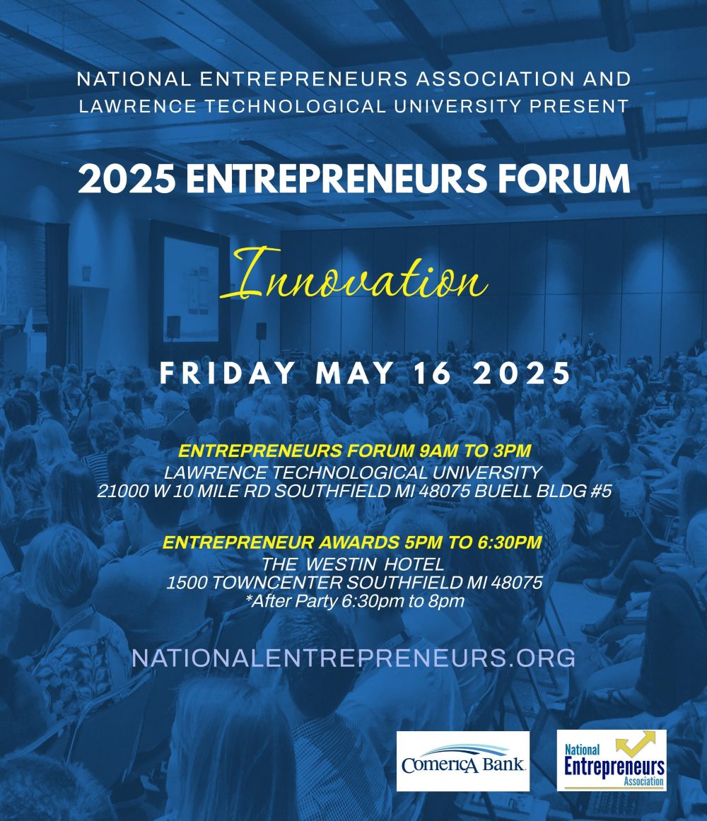 Join us on May 16 for our 2025 Entrepreneurs Forum, featuring LTU board trustee Beverly Hannah and Greg Shephard, former chief tech officer at eBay!

RSVP required ➡️ bit.ly/43lTz0Z

Free for students with ID. Use code LTUSTUDENT at checkout.

<a href="/NationalEntrep1/">National Entrepreneurs Association</a> #WeAreLTU