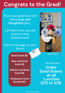 Support the class of 2027 and show a senior you care at the same time!! Grad Grams (sponsored by the class of 2027) are on sale starting Monday!