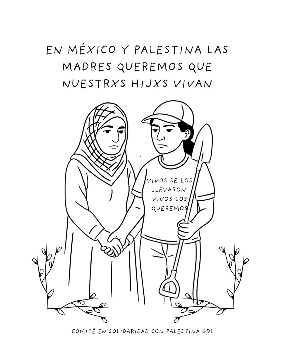 Mañana es 10 de mayo. Queremos honrar a todas las madres que resisten. Ninguna madre debería cargar el cuerpo de su cría mientras los ojos del mundo solo observan ¡Alto a la ocupación y al genocidio en Palestina! ¡Alto a las desapariciones en México!