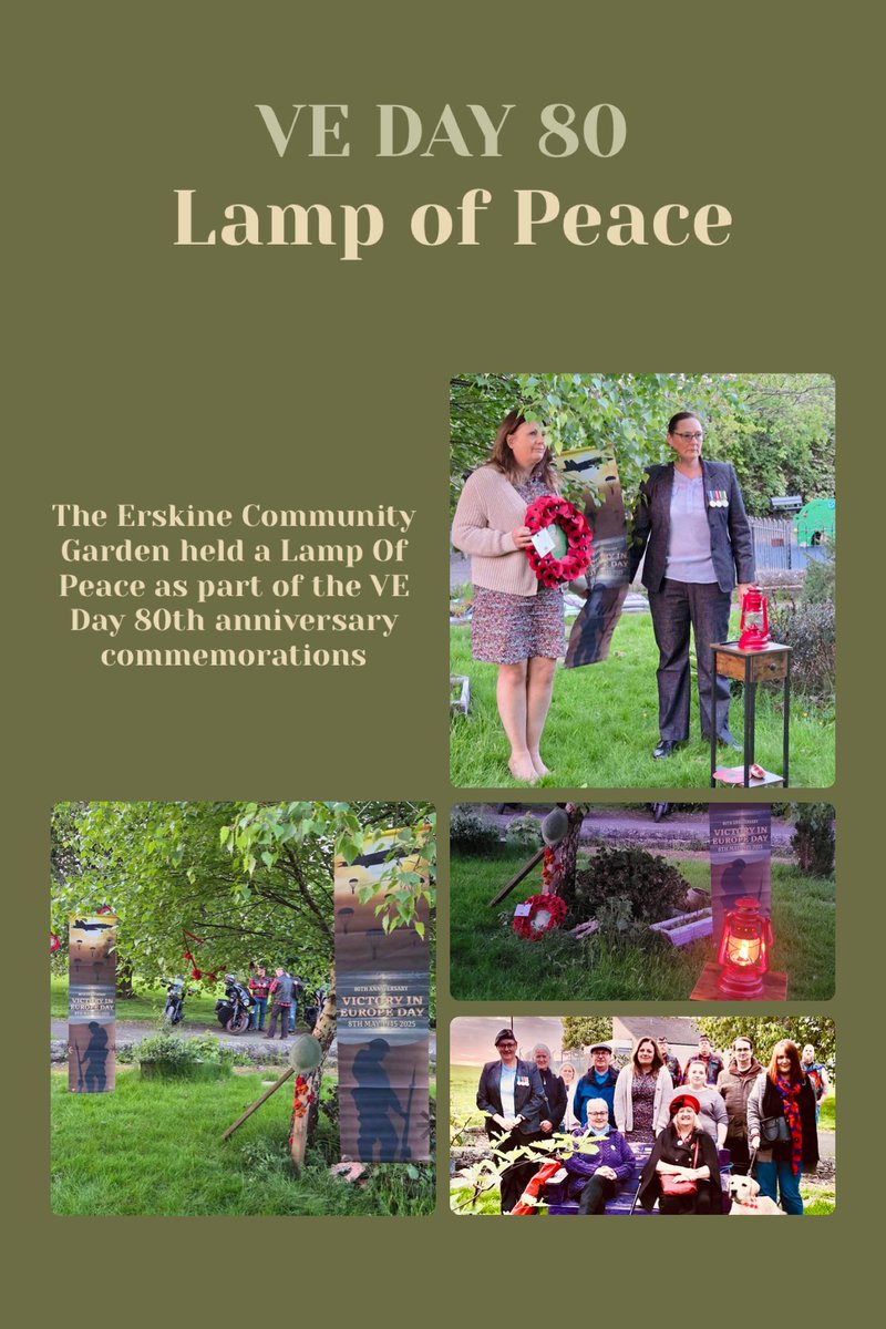 ErskineCGarden (@erskinecgarden) on Twitter photo Thank you to all who came to the @veday80 <a href="/veday75official/">veday75official</a> #lampforpeace at 930pm last night. To <a href="/Alison_S_Taylor/">Alison S Taylor, MP - Paisley Renfrewshire North</a> & cllr Alison Dowling for coming along, as well as some of our motorcycle veterans. Thank you to all who came to the @veday80 <a href="/veday75official/">veday75official</a> #lampforpeace at 930pm last night. To <a href="/Alison_S_Taylor/">Alison S Taylor, MP - Paisley Renfrewshire North</a> & cllr Alison Dowling for coming along, as well as some of our motorcycle veterans.