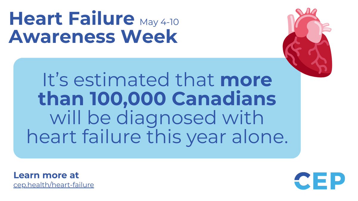 With early diagnosis, lifestyle changes and proper management, people living with heart failure can have a good QoL. 💙

Our Heart Failure tool &amp; academic detailing support primary care clinicians to diagnose heart failure and implement treatment.

🔗 cep.health/heart-failure