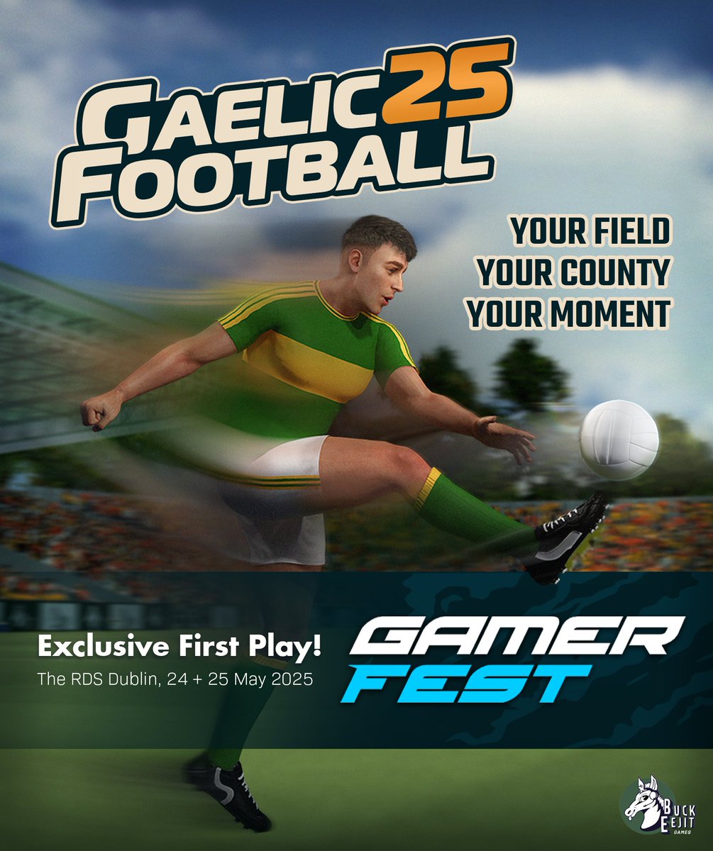 GAMERFEST IS THIS WEEKEND!

Who will we see there? 🏐👀

#GaelicFootball #GameDev