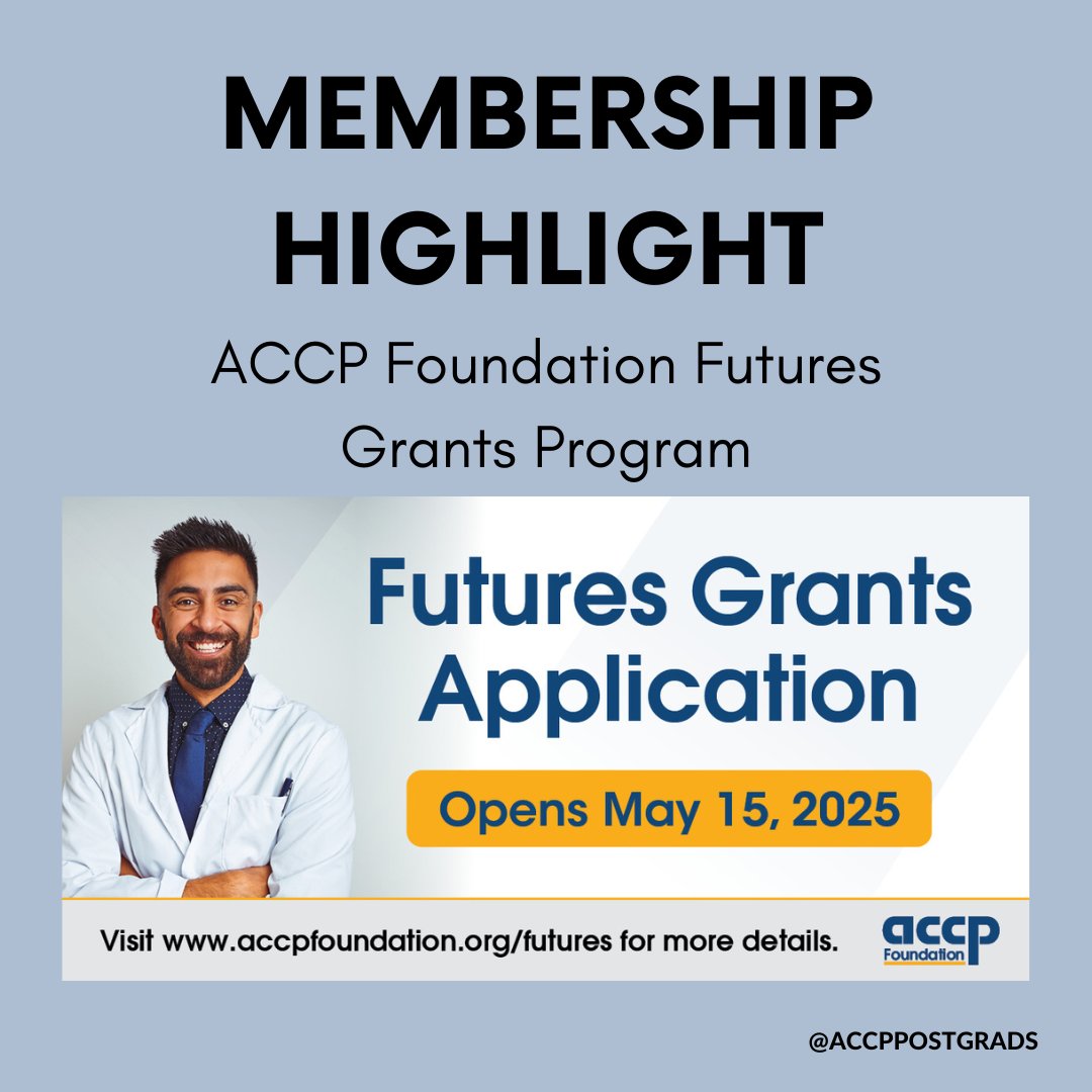 Looking to take the next step in your pharmacy research career? This opportunity might be exactly what you’ve been waiting for.
👇
🔗 ow.ly/KAAG50VN46L

#PharmacyResearch #ACCP #FuturesGrants #CareerDevelopment