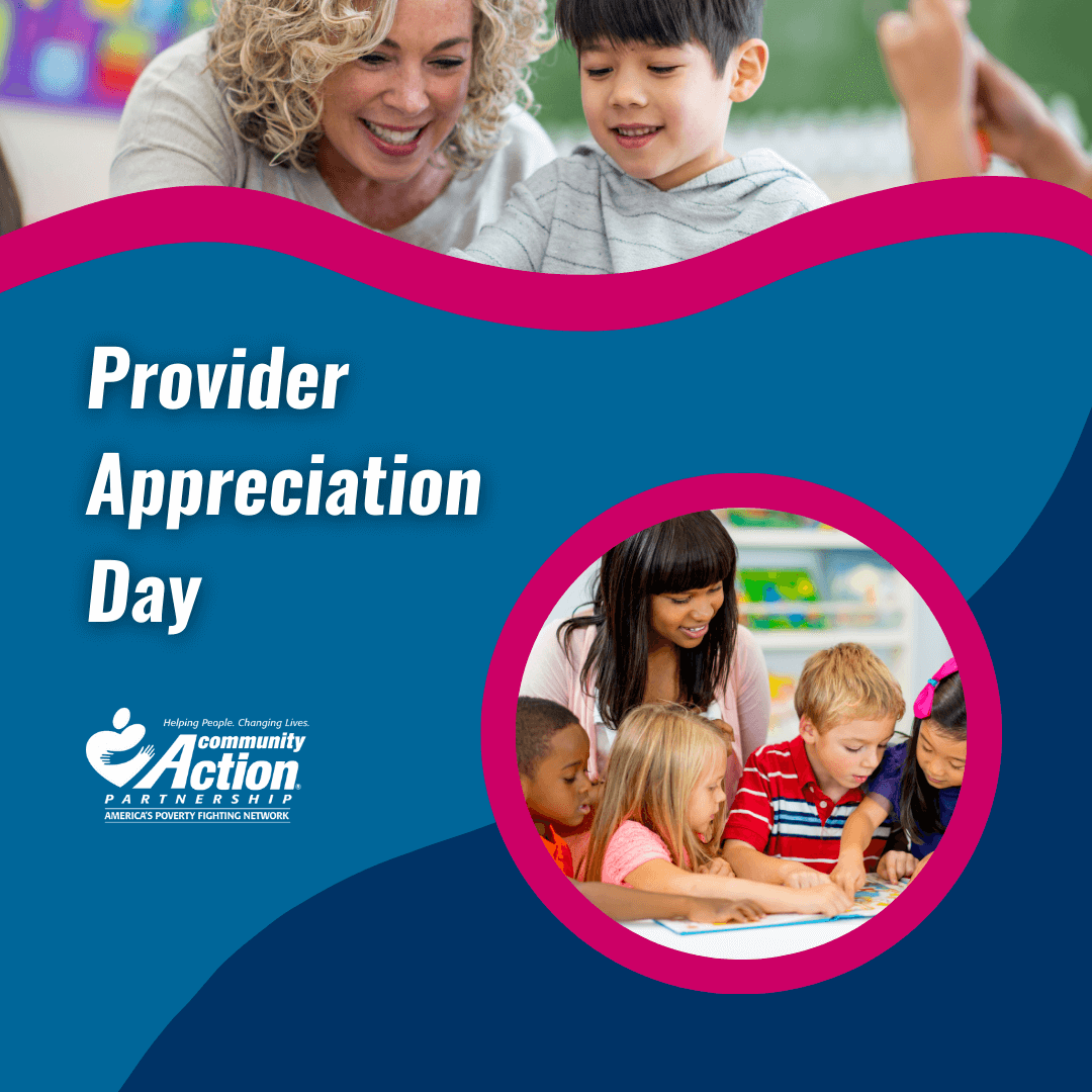 May is Community Action Month ~

Did you know it’s Provider Appreciation Day? Please take a moment today to appreciate and give thanks to all our caring and dedicated childcare  providers. The work you do is so important, and we thank you! 

commteam.org/program/family…
