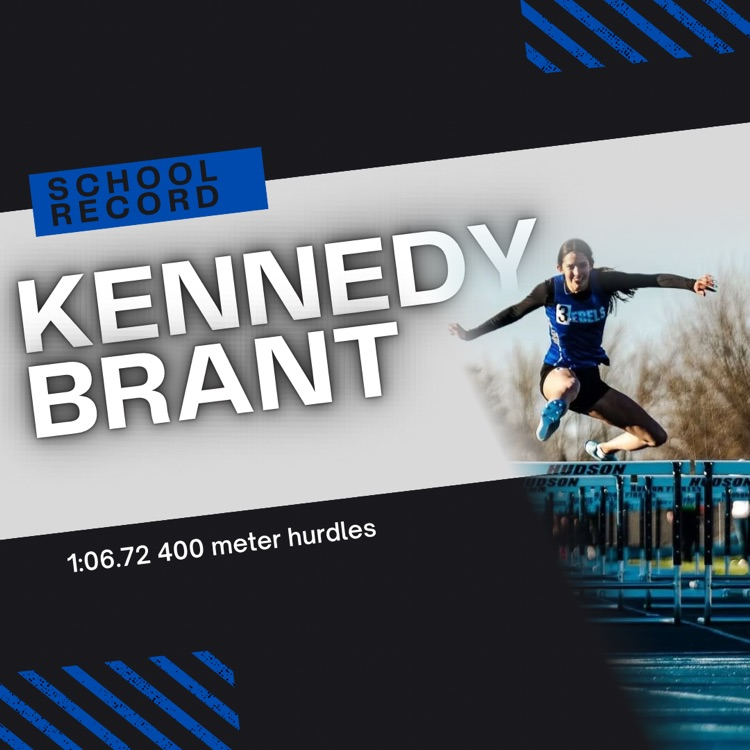 GR_Rebels's tweet image. Congratulations to Kennedy Brant for breaking the GR record in the 400-meter hurdles and capturing the NICL conference title in the event last night!