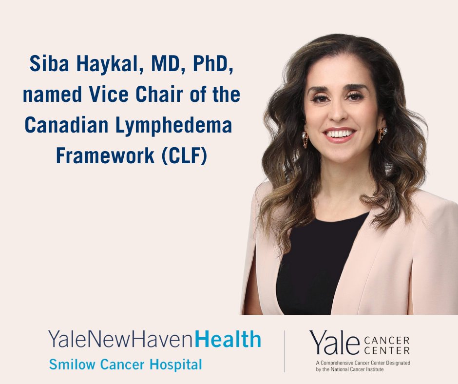 Yale Cancer Center (@yalecancer) on Twitter photo .<a href="/DrSibaHaykal/">Siba Haykal Hunter MD PhD FRCSC FACS</a> has been named Vice Chair of the Canadian Lymphedema Framework, an academic and patient stakeholder collaboration, promoting #lymphedema research, best practices, and clinical development. Congratulations!
<a href="/SmilowCancer/">Smilow Cancer Hospital</a> <a href="/YaleMed/">Yale School of Medicine</a> <a href="/YNHH/">Yale New Haven Hosp</a> <a href="/YalePlastics/">Yale Plastic Surgery</a> .<a href="/DrSibaHaykal/">Siba Haykal Hunter MD PhD FRCSC FACS</a> has been named Vice Chair of the Canadian Lymphedema Framework, an academic and patient stakeholder collaboration, promoting #lymphedema research, best practices, and clinical development. Congratulations!
<a href="/SmilowCancer/">Smilow Cancer Hospital</a> <a href="/YaleMed/">Yale School of Medicine</a> <a href="/YNHH/">Yale New Haven Hosp</a> <a href="/YalePlastics/">Yale Plastic Surgery</a>