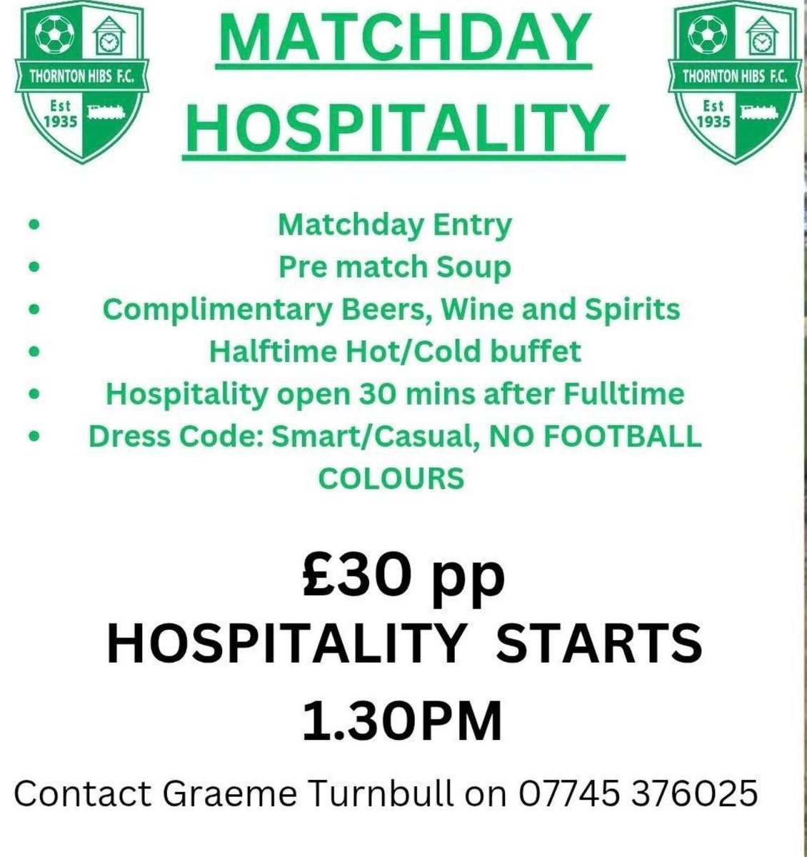 Our Club have 25 coaches going to <a href="/ThorntonHibsFC/">Thornton Hibs F.C.</a>  hospitality tomorrow in there last home game of the season against the League Champions <a href="/OfficialCJFC/">Camelon Juniors FC</a> …. sure to be a great day ☀️🌞🌞🌞