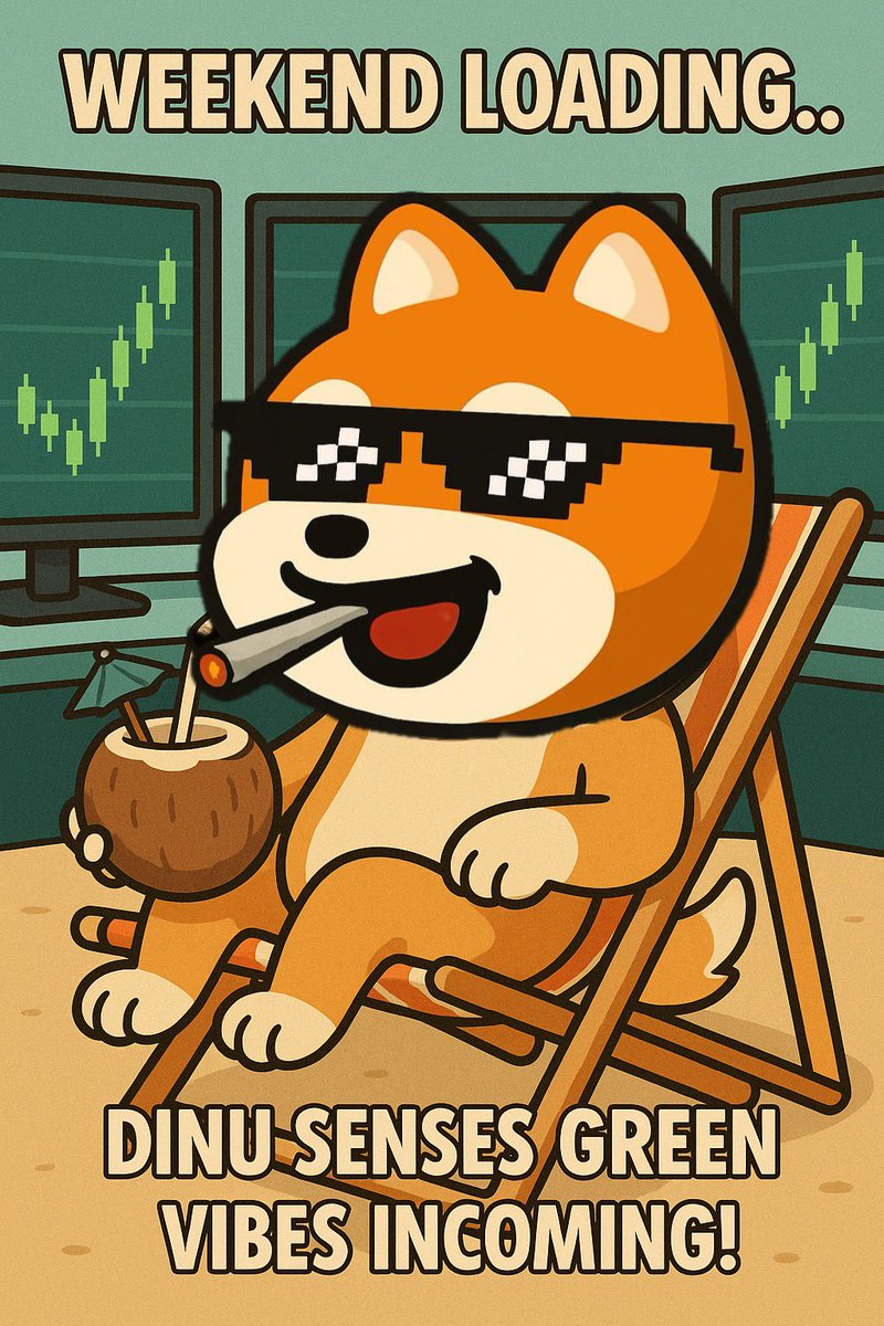 will the upcoming weekend give us more green market??
$DINU vibes only green 💹💹💹