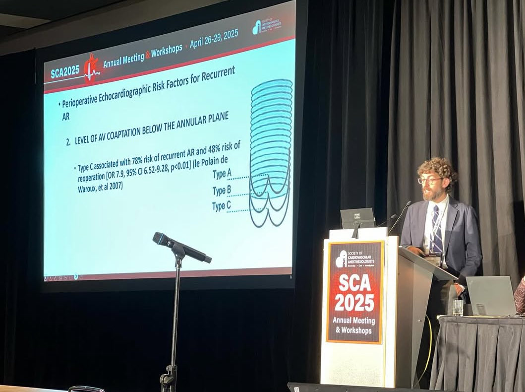 AugoustidesJohn's tweet image. Jared Feinman  discusses aortic valve repair at SCA25 in Montreal #PennAnes30