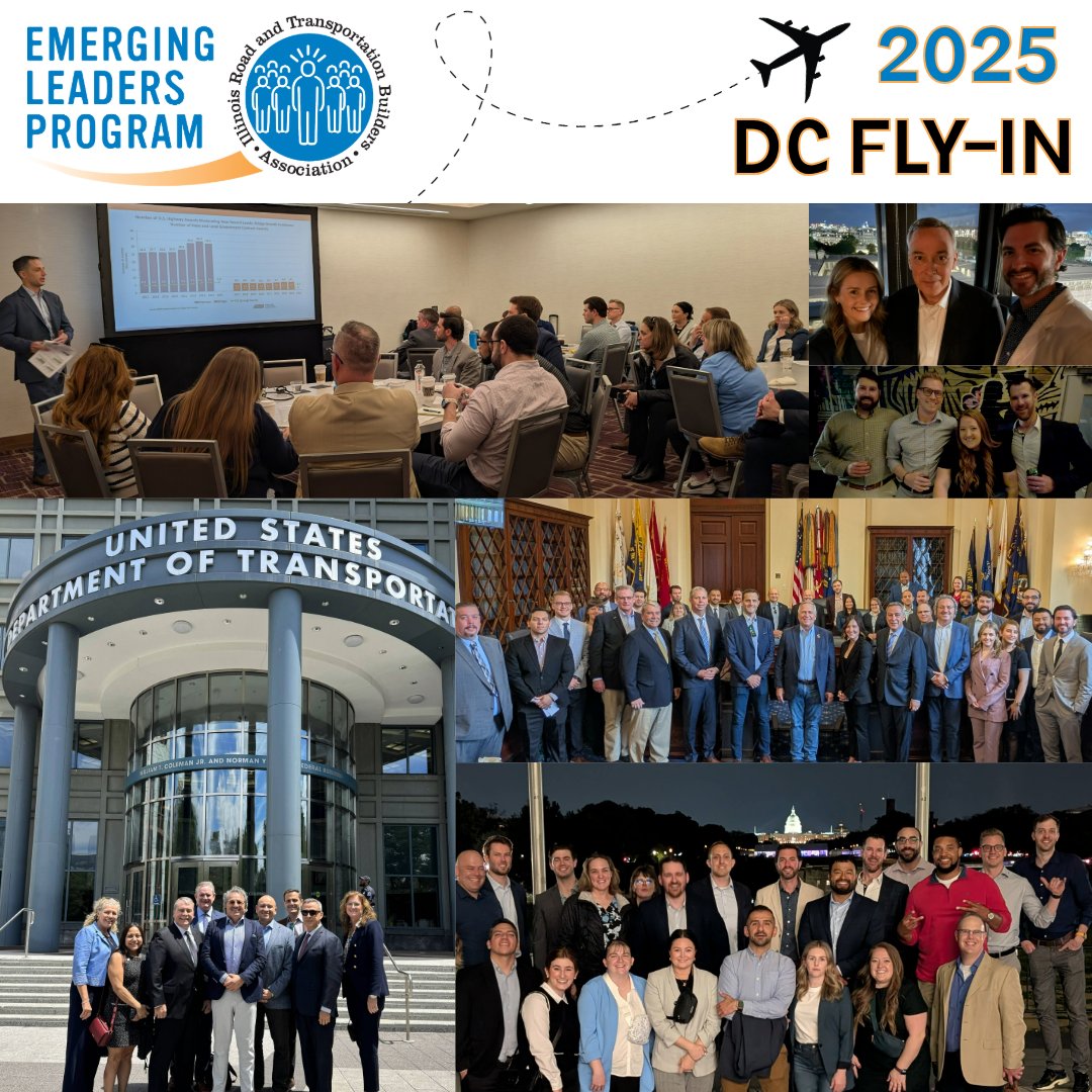 ✈️IRTBA leadership and the 2024-2025 Class of the Emerging Leaders Program participated in the 2025 DC Fly-In this week!✈️ 

Highlighted topics included the importance of continued federal funding for Illinois projects and guiding principles for the next reauthorization bill.