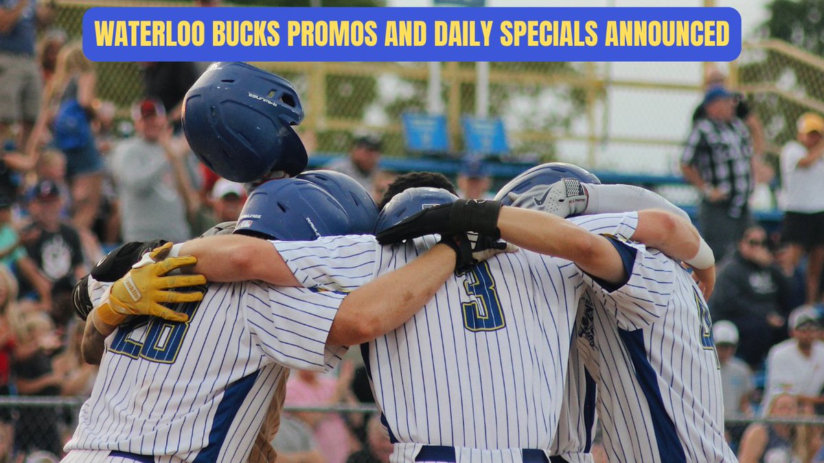 The Bucks have announced the release of their 2025 Promotional Schedule along with the release of their Daily Specials! Check out the link below to get involved in the fun!

northwoodsleague.com/waterloo-bucks…