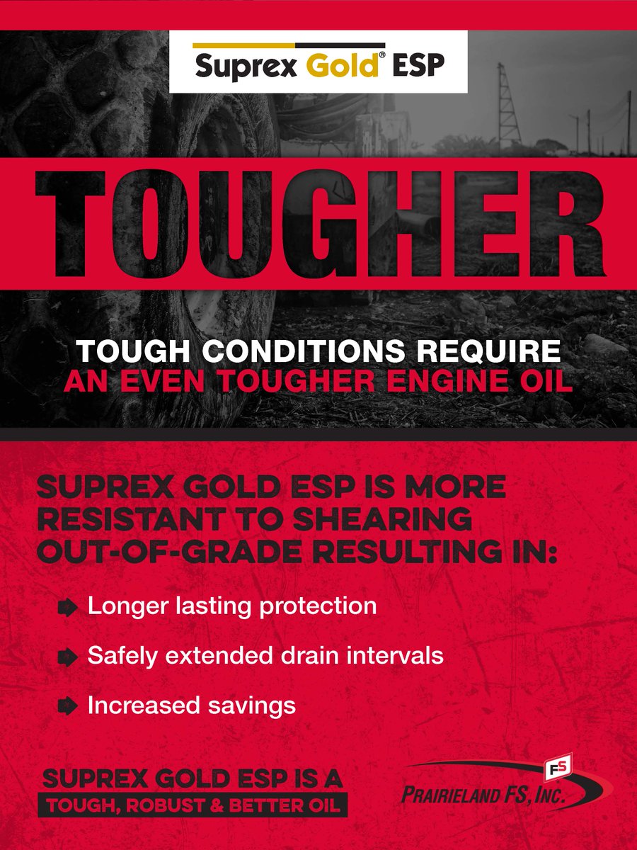 No matter the color or size of your ride, #SuprexGoldESP is up for the job.
This oil doesn’t just meet industry specs—it flexes on them. Tough, robust, and built to protect your equipment like a champ. 
Let us show you how BIG #SuprexGoldESP can go for your gear.