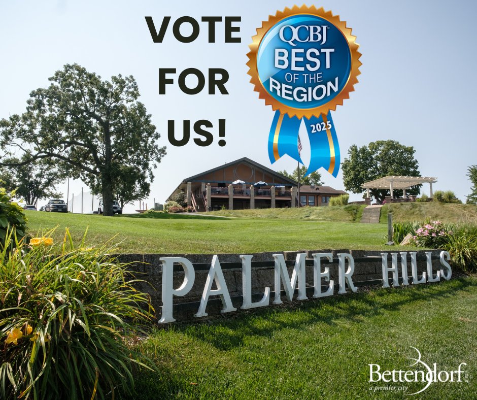 VOTE FOR US! Palmer Hills Golf Course is ONCE AGAIN in the running for the Quad Cities Regional Business Journal's Best of the Region Award for "Best Golf Course"! VOTE HERE: quadcitiesbusiness.com/best-of-the-re…