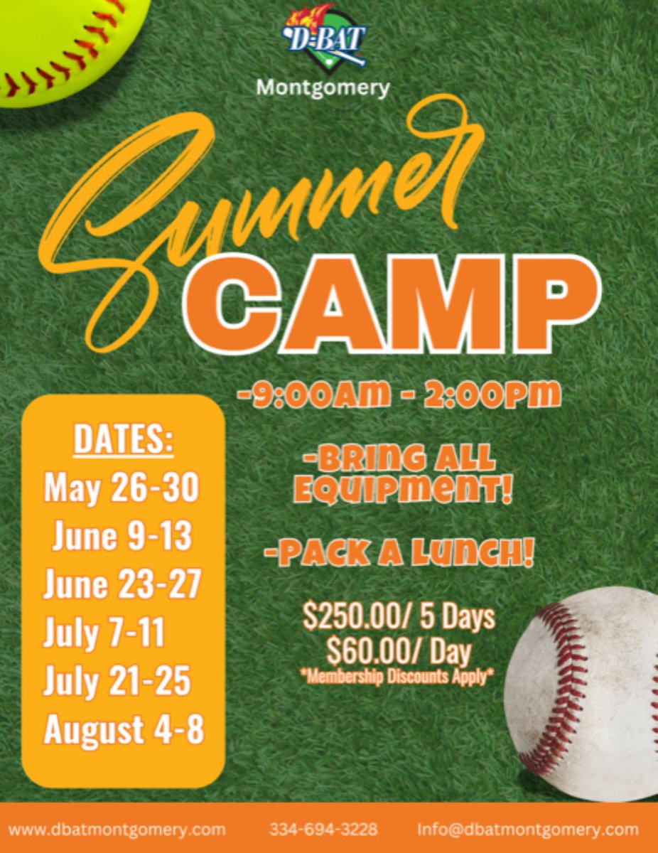 No Matter When Summer Break Begins … we Got You Covered #dbatmontgomery