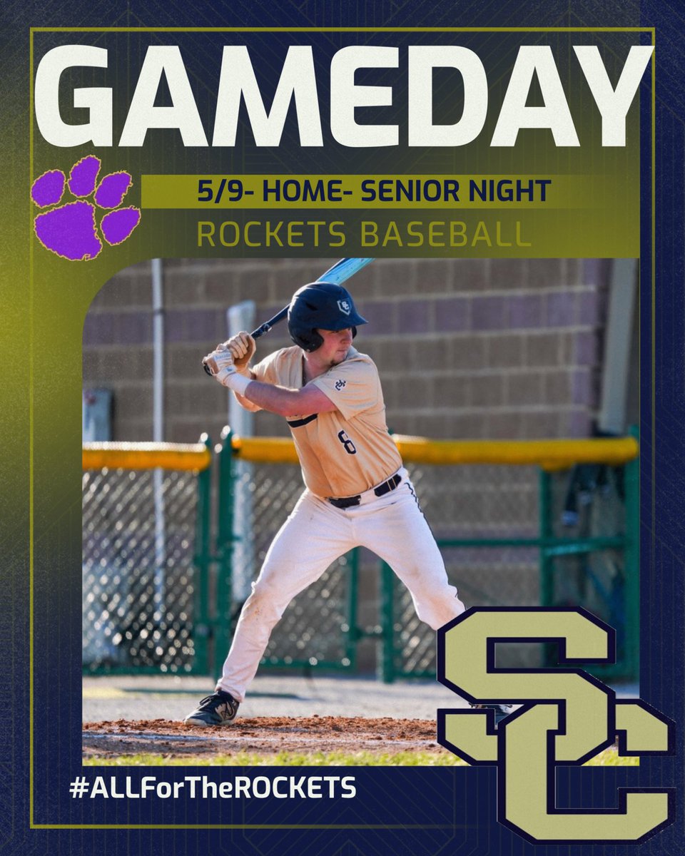 SCHS Athletics (@schsrockets) on Twitter photo It’s SENIOR NIGHT for ROCKET BASEBALL as they HOST Bardstown! Senior recognition happening prior to the 6:00 pm 1st pitch! All fans and friends of our seniors are asked to be at the field no later than 5:30!
<a href="/SCPS_Activities/">SCPS_Activities</a> <a href="/SC_Rockets/">SCHSBaseball</a> It’s SENIOR NIGHT for ROCKET BASEBALL as they HOST Bardstown! Senior recognition happening prior to the 6:00 pm 1st pitch! All fans and friends of our seniors are asked to be at the field no later than 5:30!
<a href="/SCPS_Activities/">SCPS_Activities</a> <a href="/SC_Rockets/">SCHSBaseball</a>
