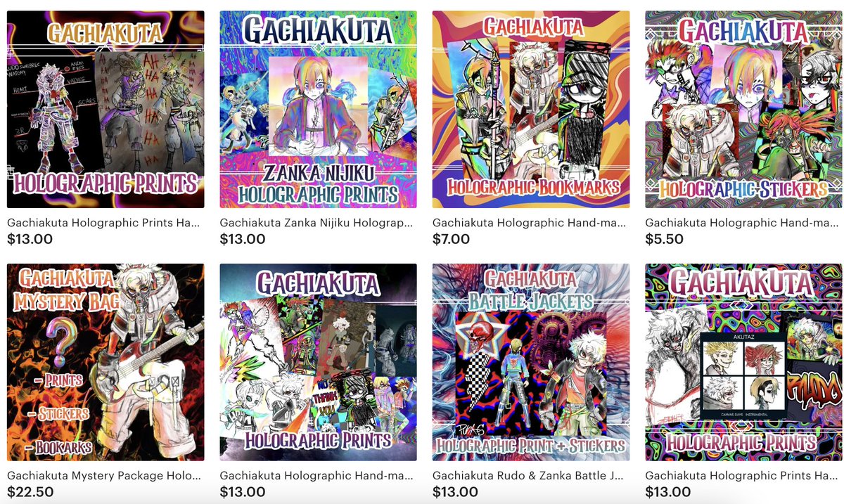 NijikuJaw's tweet image. Shop is back from vacation!!!
Link -> sunfloweragate.etsy.com
#GACHIAKUTA