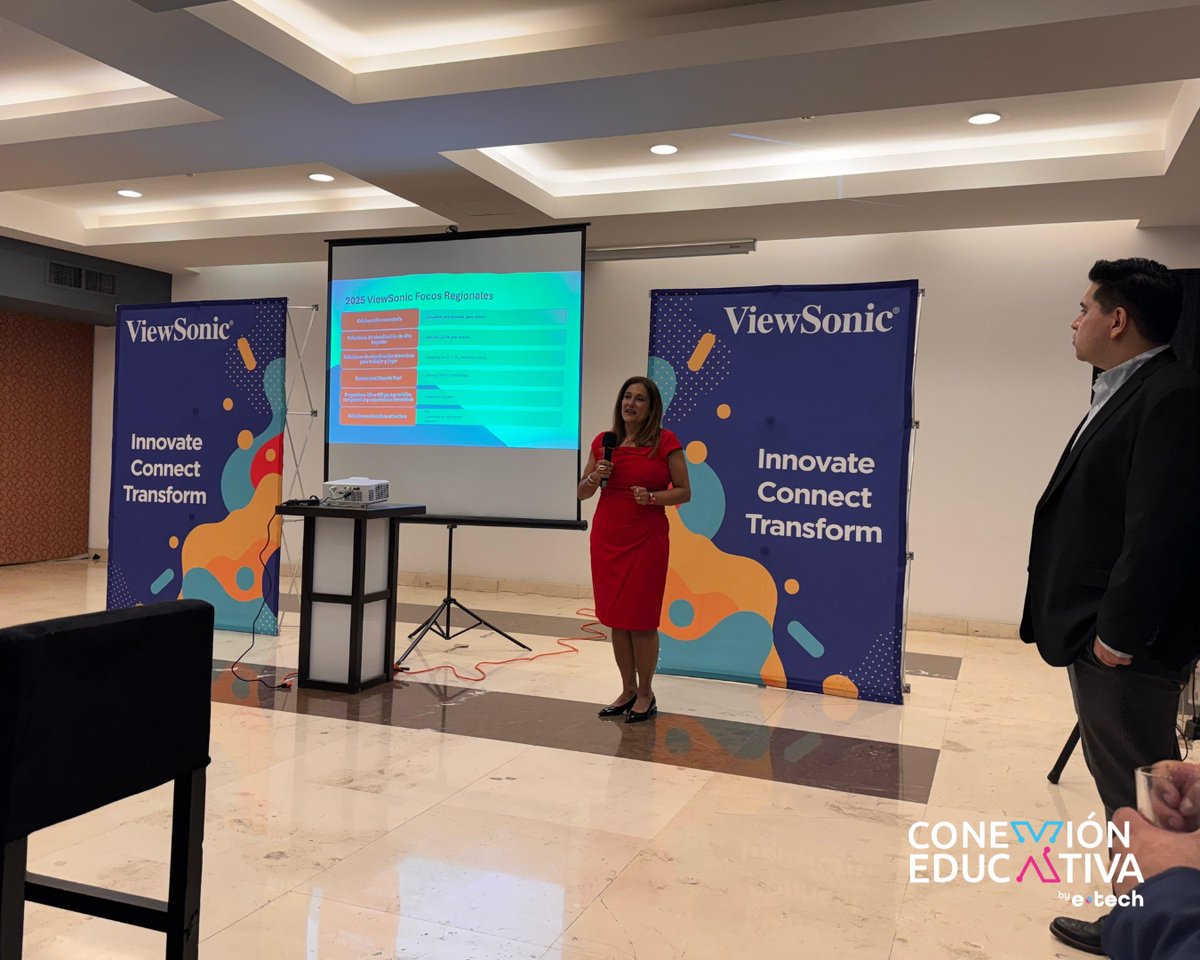 ConEdubyETech's tweet photo. Tuvimos el honor de asistir a la presentación de ViewSonic, aliado invaluable de Conexión Educativa 2025. 🚀

Conoce más de la tecnología educativa de Viewsonic este 9 de octubre. 📢

https://t.co/9cwYBWvBCX

#ETECHEVENT #ConexiónEducativa #ViewSonic https://t.co/tl8XE8Ah3Y