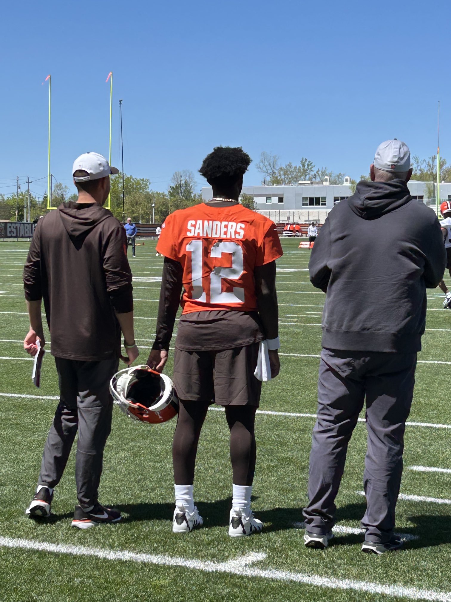 Chris Easterling on X: "Shedeur Sanders with #Browns OC Tommy Rees and QB  coach Bill Musgrave. https://t.co/aPcvQzAFo9" / X