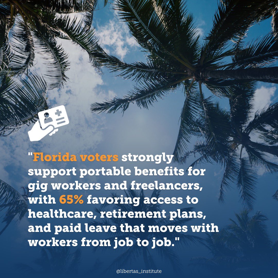 Libertas Institute (@libertas) on Twitter photo <a href="/JmsMadisonInst/">James Madison Institute</a> unveiled the latest installment of the JMI Poll, two comprehensive surveys of 1,200 registered Florida voters, offering a revealing look at voter priorities and preferences across key policy and political issues.
Florida voters strongly support portable benefits <a href="/JmsMadisonInst/">James Madison Institute</a> unveiled the latest installment of the JMI Poll, two comprehensive surveys of 1,200 registered Florida voters, offering a revealing look at voter priorities and preferences across key policy and political issues.
Florida voters strongly support portable benefits
