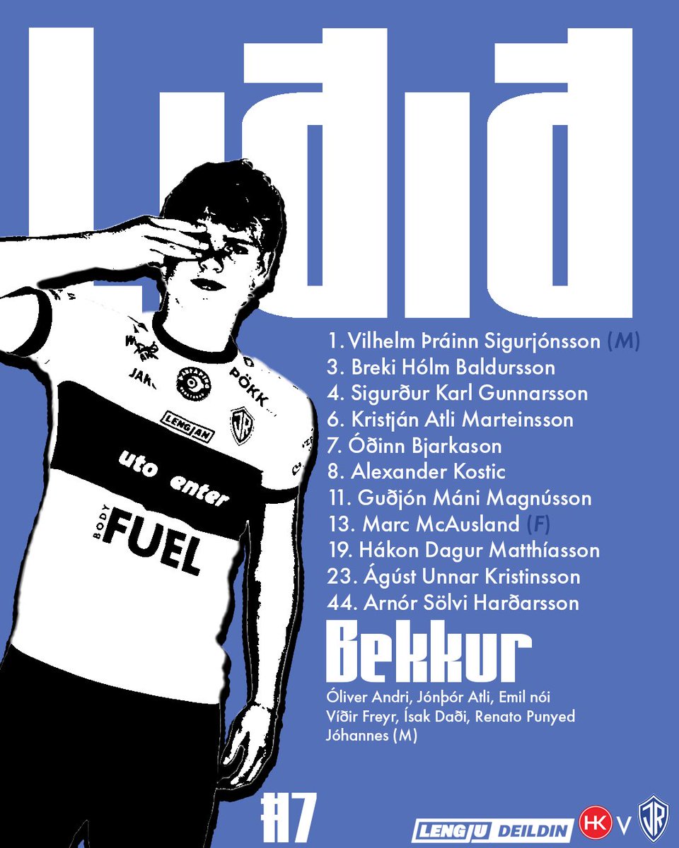 Byrjunarliðið er komið í hús!📝

Nú er klukkutími í leik okkar manna við HK og byrjunarliðið var að detta í hús👏

Jói gerir eina breytingu á liðinu, Kalli kemur inn í liðið fyrir Hrafn⚽️

ÁFRAM ÍR!🤍💙
#stórveldiðmætir | #stórveldireykjavíkur