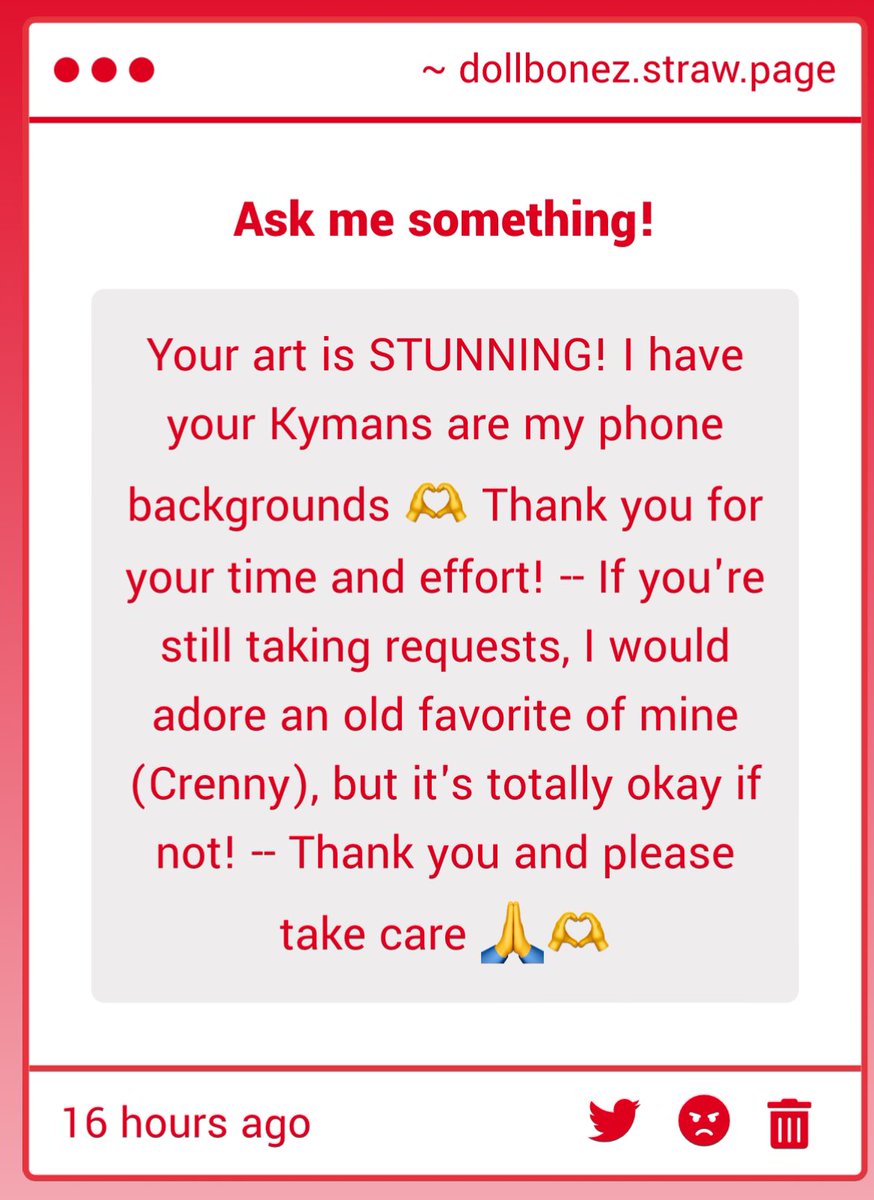 dollbonezstrawb's tweet image. Oh my god馃槶馃槶馃槶馃槶 this is one of the most sweetest messages ive ever gotten- thank you馃槶馃槶 ive gotten a little busy with life and projects but just for you ill whip something crenny up!!