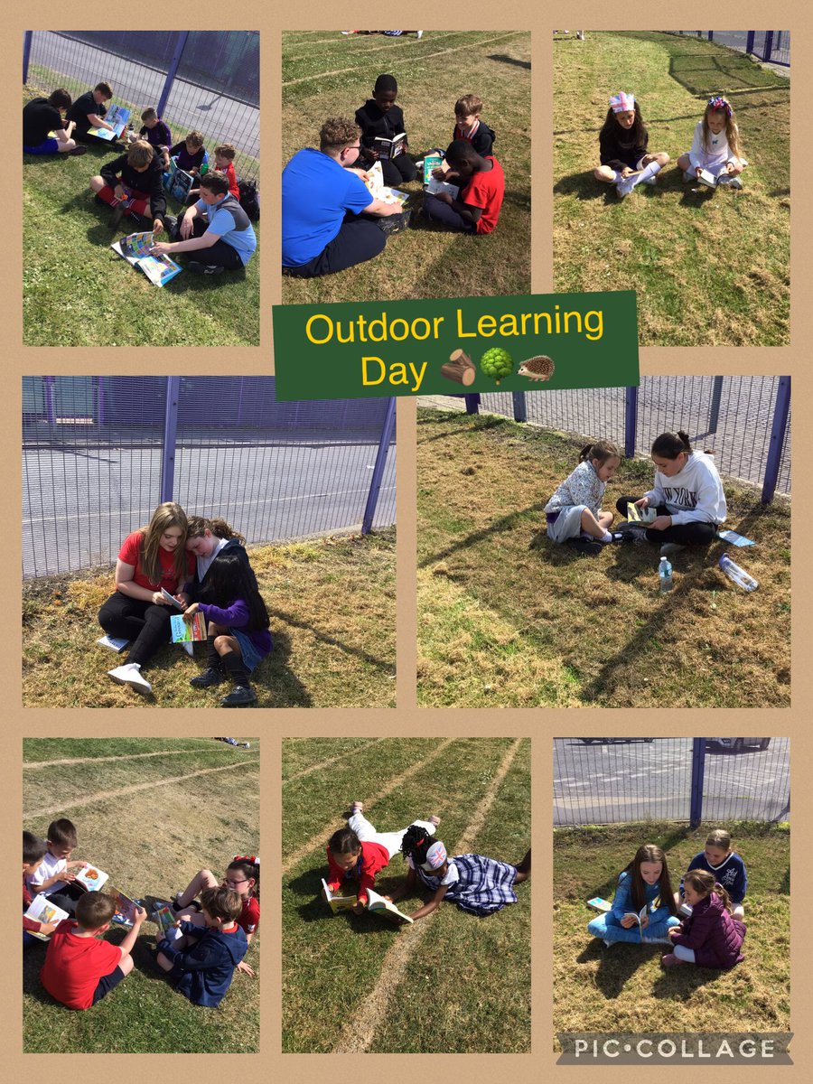 StGerardsWidnes's tweet photo. With a very busy week it was impossible to fit in a whole school #StGerardsOutdoorLearning day to celebrate #OutdoorLearningDay, so instead we took the whole school family on the field to enjoy story time together at the end of the day. ๐ณ ๐ https://t.co/iecU6Xr7WJ
