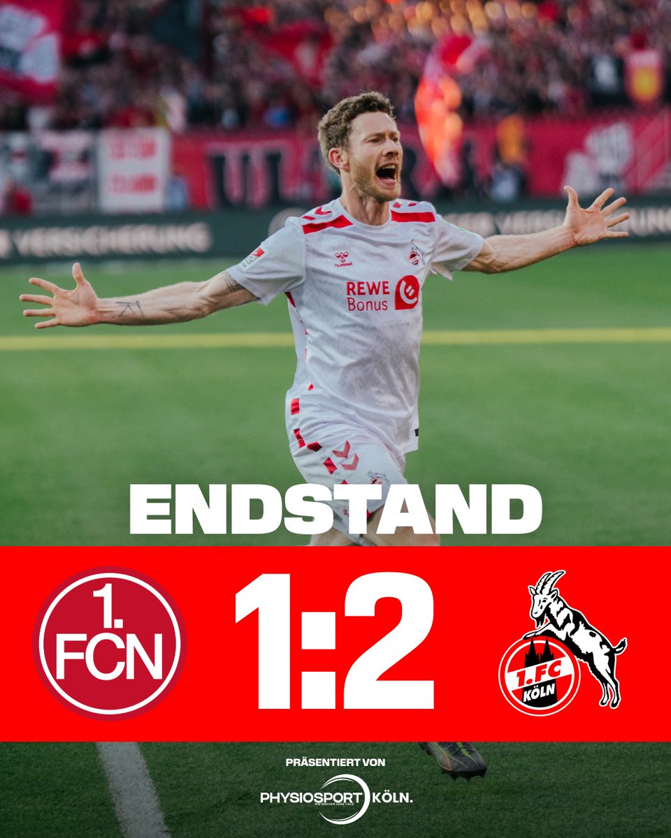 AUS-WÄRTS-SIEG 🥹 IST DAS SCHÖN!
___
1:2 (90.) #FCNKOE #effzeh