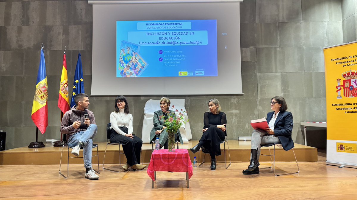Consejería Educación Andorra (@consjeduandorra) on Twitter photo III Jornadas Educativas
Finalizamos las jornadas con una mesa redonda moderada por Francesca Burriel del <a href="/CE_MariaMoliner/">Colegio Español María Moliner</a>
Muchas gracias por compartir vuestra experiencia con todos nosotros
#inclusionyequidad III Jornadas Educativas
Finalizamos las jornadas con una mesa redonda moderada por Francesca Burriel del <a href="/CE_MariaMoliner/">Colegio Español María Moliner</a>
Muchas gracias por compartir vuestra experiencia con todos nosotros
#inclusionyequidad