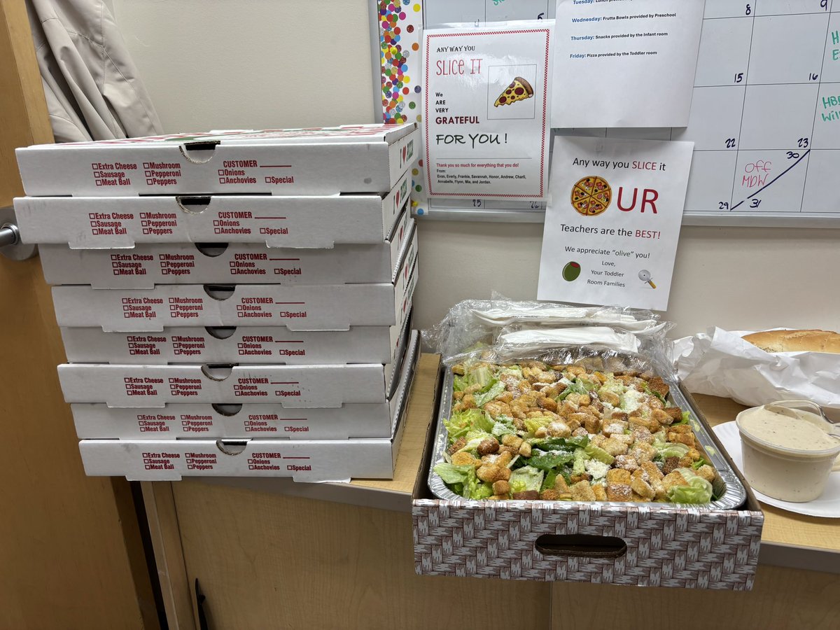 LastellaStacey's tweet image. Wonderful treats this week for our @ymcaGMC Childcare Team in Freehold ππ₯π―ππ©ππ#TeacherAppreciationWeek2025