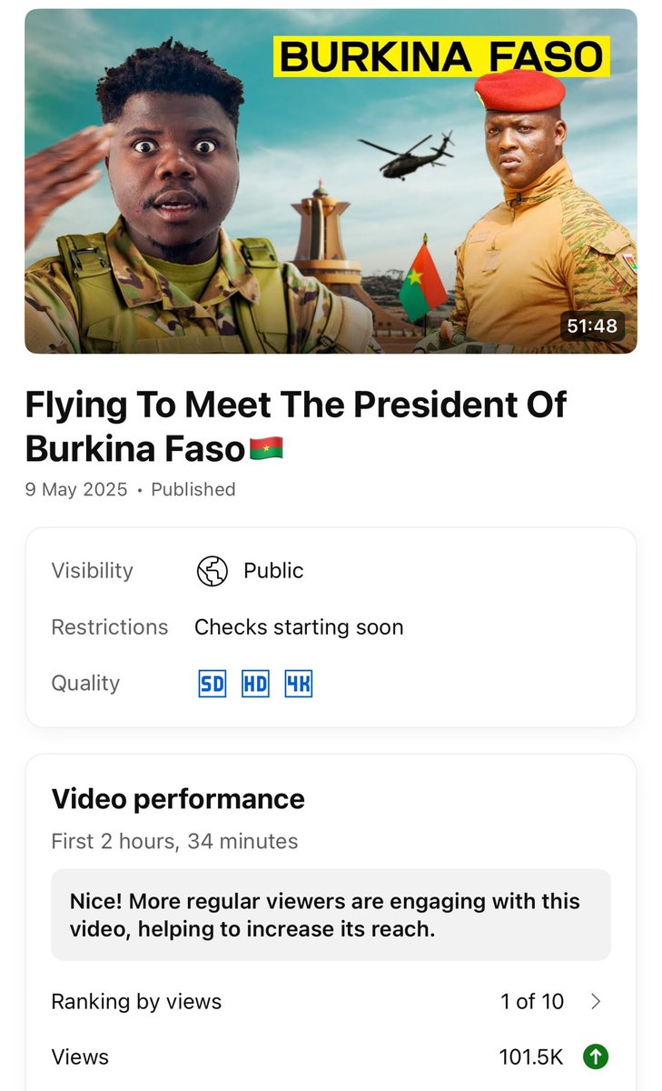 Thank You Africa 🙌🏾100k views already?