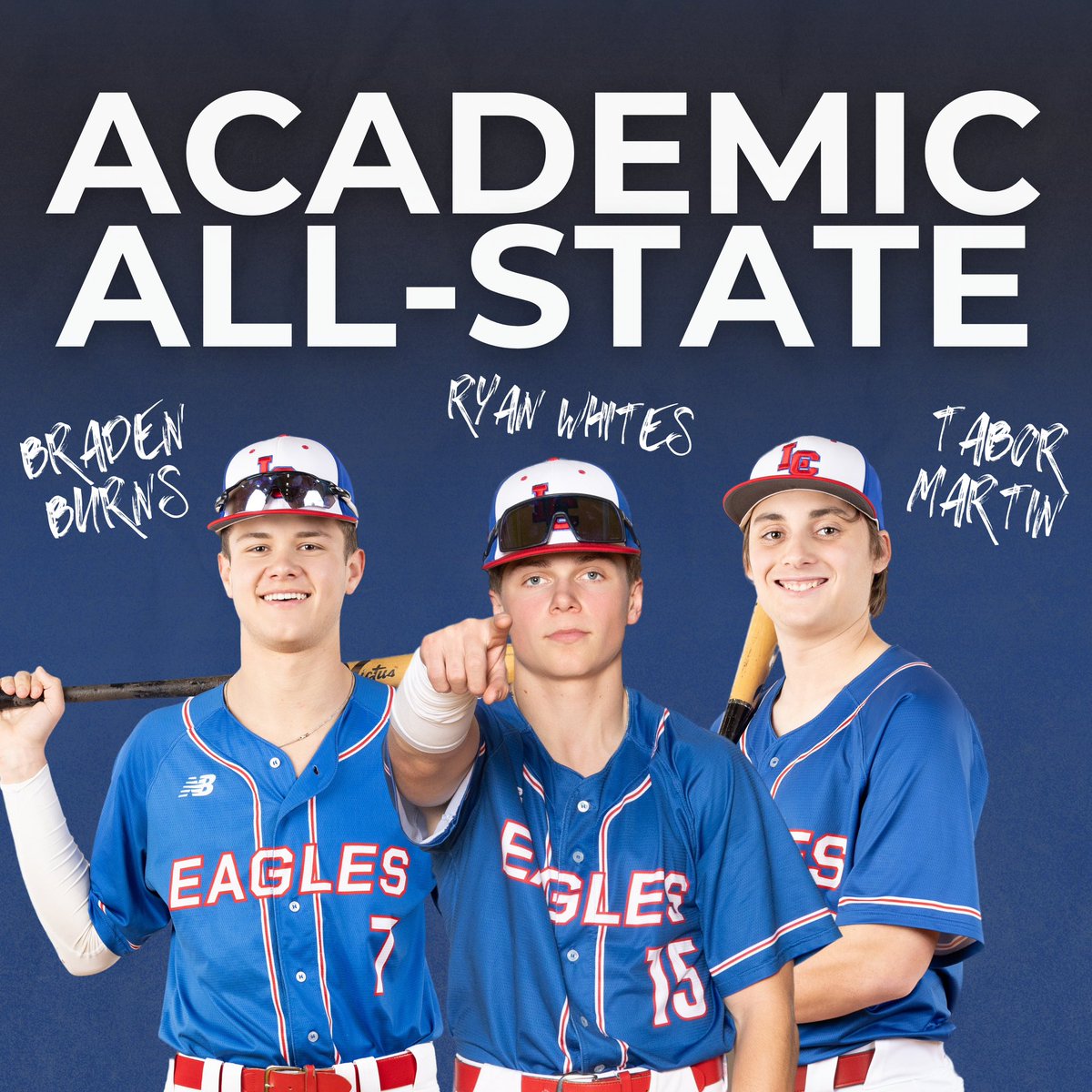 LCCS Athletics (@lccsathletics) on Twitter photo Congratulations to LCCS Eagles earning TAPPS Academic All-State honors: Braden Burns, Ryan Whites, and Tabor Martin! ๐ฆ
โพ #lccseagles #wogwag #eaglebaseball <a href="/TAPPSBaseball/">TAPPS Baseball</a> <a href="/TxHS_Baseball/">TxHSBaseball</a> <a href="/dfwvarsity/">dfw varsity</a> <a href="/VYPEDFW/">VYPE DFW</a> <a href="/PSTxHSBaseball/">PrivateTxHSBaseball โพ๏ธ๐</a> <a href="/TeamLSCSN/">Lone Star Christian Sports Network (LSCSN)</a> Congratulations to LCCS Eagles earning TAPPS Academic All-State honors: Braden Burns, Ryan Whites, and Tabor Martin! ๐ฆ
โพ #lccseagles #wogwag #eaglebaseball <a href="/TAPPSBaseball/">TAPPS Baseball</a> <a href="/TxHS_Baseball/">TxHSBaseball</a> <a href="/dfwvarsity/">dfw varsity</a> <a href="/VYPEDFW/">VYPE DFW</a> <a href="/PSTxHSBaseball/">PrivateTxHSBaseball โพ๏ธ๐</a> <a href="/TeamLSCSN/">Lone Star Christian Sports Network (LSCSN)</a>