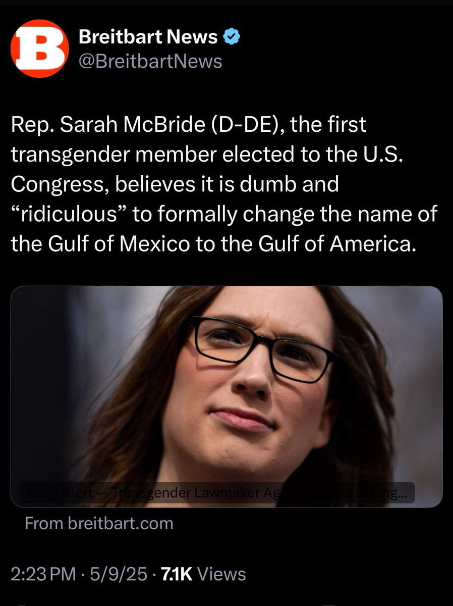 So a man that changed his name to Sarah, says it is dumb to rename something.. 

LMAOO.. this has to be peak clown world.