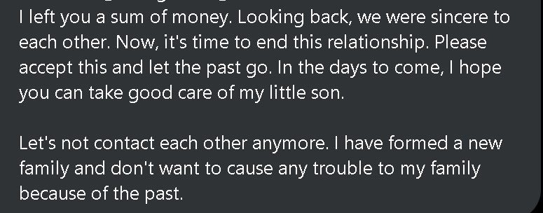 Dear Scammer: Thank you for the money! You can keep the kid. With some work, I'm sure you can integrate him into your new family. I believe in you!