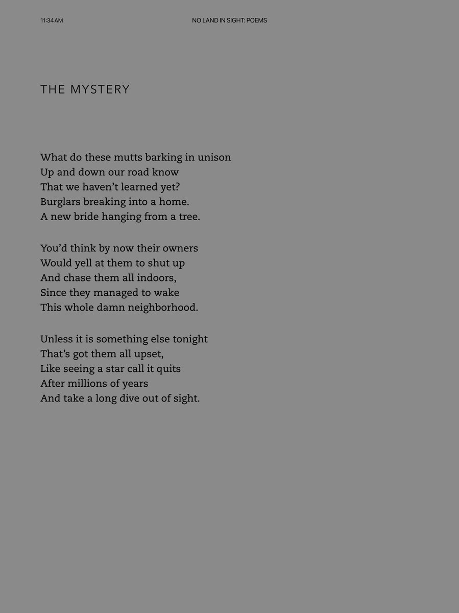 Charles Simic, born on May 8,  “The Mystery” 

Burglars breaking into a home.
A new bride hanging from a tree.
