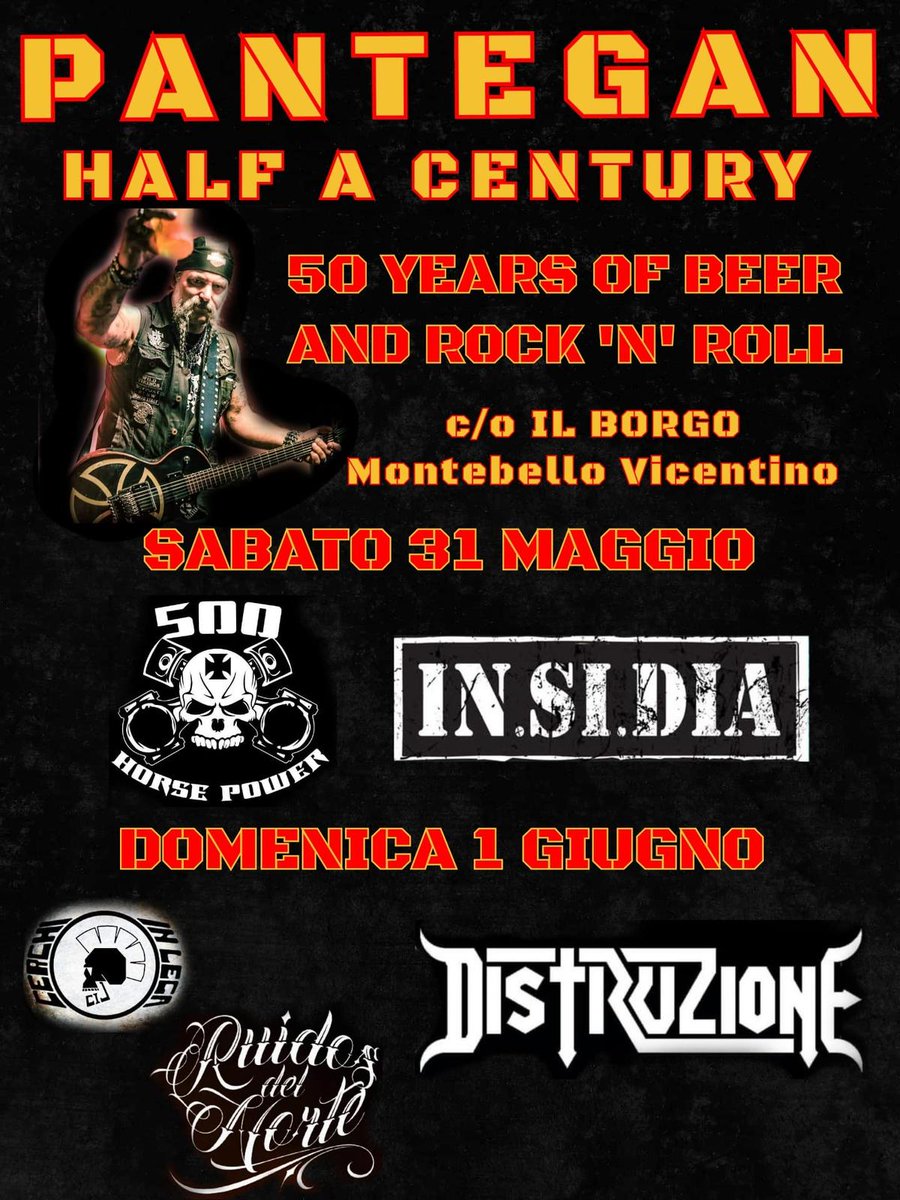 L'uomo , la leggenda!
Mezzo secolo di devozione al rock'n'roll 
il vate dell' hard and heavy vicentino compie 50 anni e noi, ne saremo testimoni 

#rocknroll #CONCERT