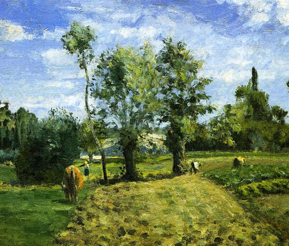Spring Morning, Pontoise #artbots #pissarro