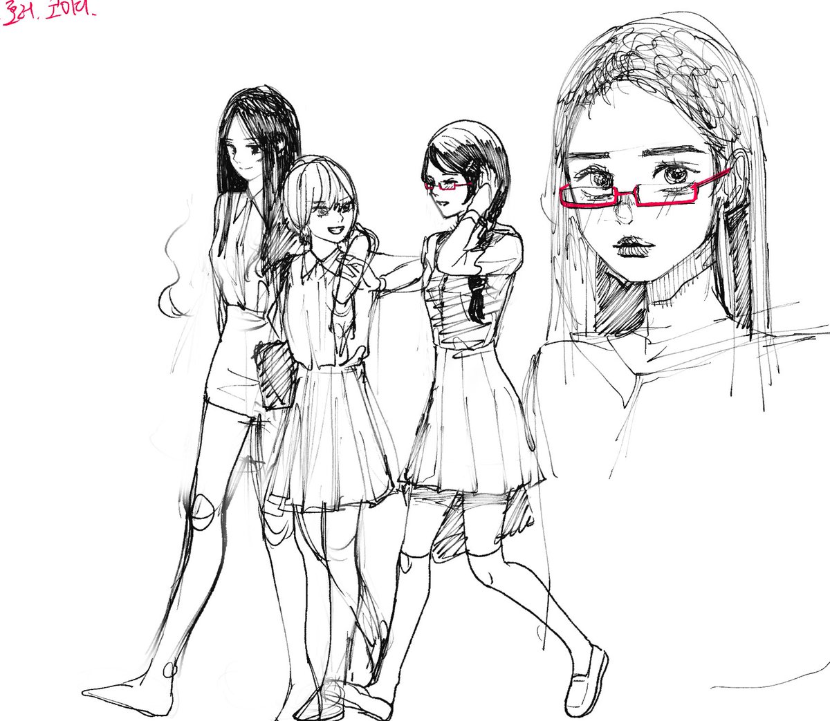 고전적인
여학교
스타일의

삼인방이 보거싶어서 그렸던 그림

귀신보는 애들이었던 설정