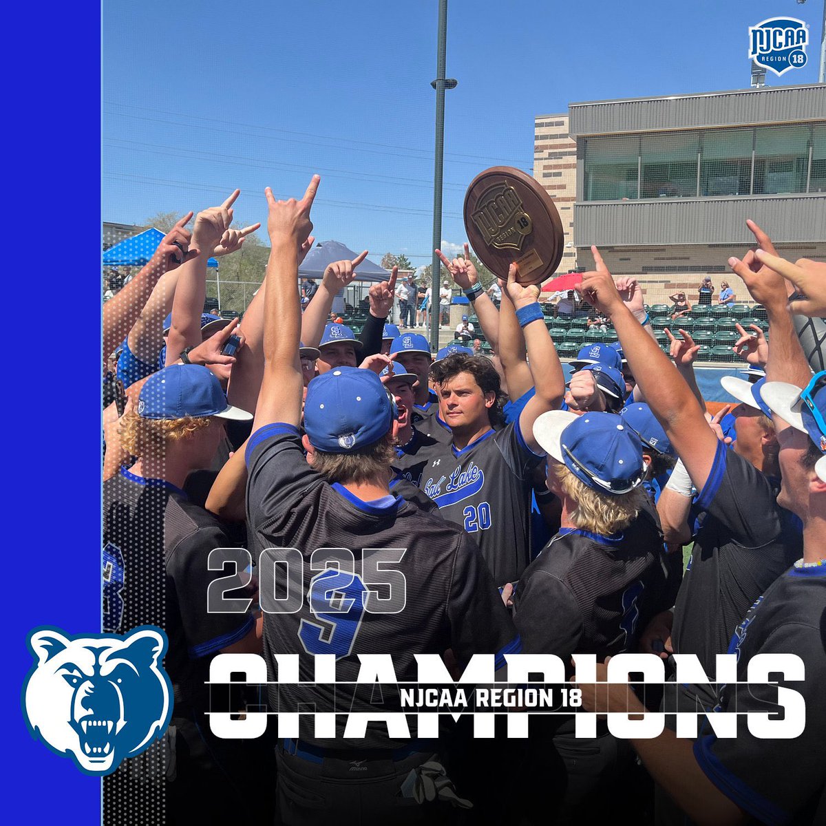 slccbaseball's tweet photo. #15 #BruCru are @NJCAABaseball Region 18 Champions &amp; Host the NJCAA West District Championship at Cate Field. 4 Team District Tourny-May 15-17. Trip to 2025 @jucows on the line. Bruins &amp; Utah State Eastern will represent R18. R1 &amp; R9 champs (TBD) fill out bracket.
#RoadtoGJ https://t.co/nhQ5p3d7ik
