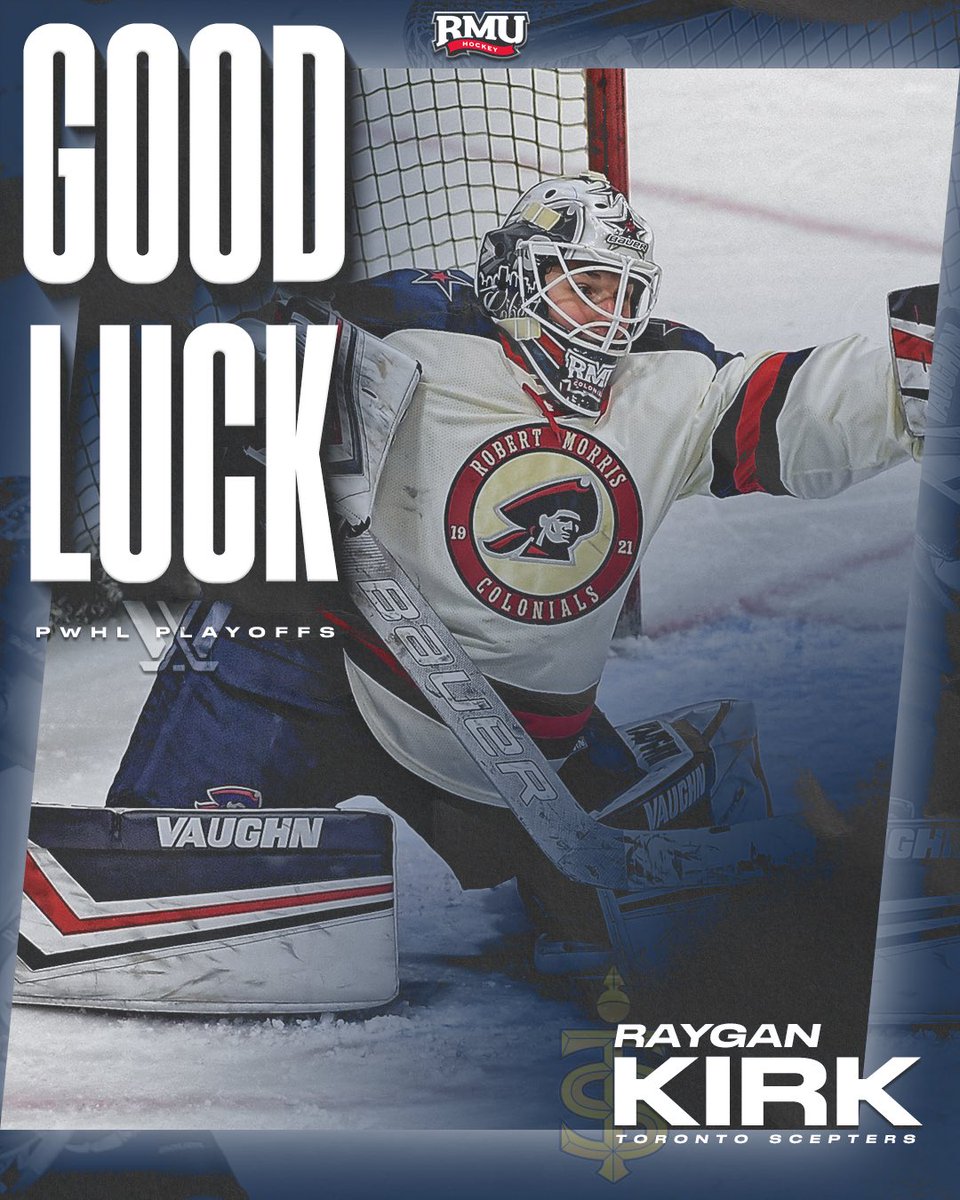 Best of luck to <a href="/raygan_kirk01/">Raygan Kirk</a> in the <a href="/thepwhlofficial/">PWHL</a> Playoffs 🙌💪 

#ColonialsInThePros