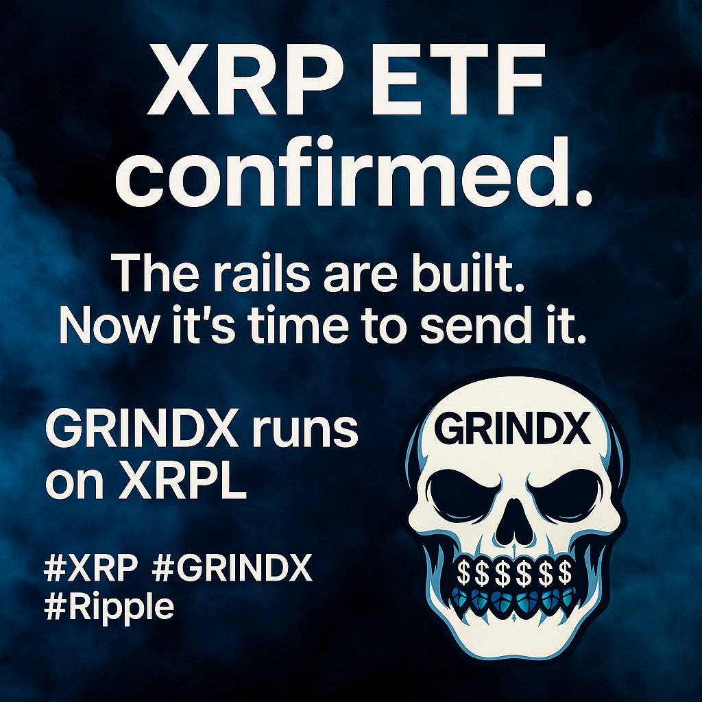 DrBonezGrindX's tweet photo. It’s official.
Tuttle Capital $XRP ETF hits May 21, 2025.
The floodgates are opening.
GRINDX is already running on the rails Ripple built.
Let’s ride.
#XRP #GRINDX #Ripple #XRPETF #Crypto https://t.co/oxzHcnWZhK