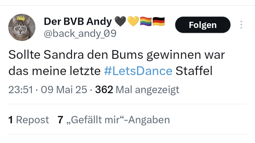 Will er sich zukünftig Freitags bewegen? 🤣
#letsdance