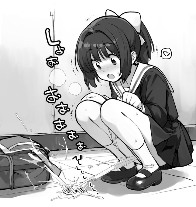 きちんと排水溝に流す少女2 