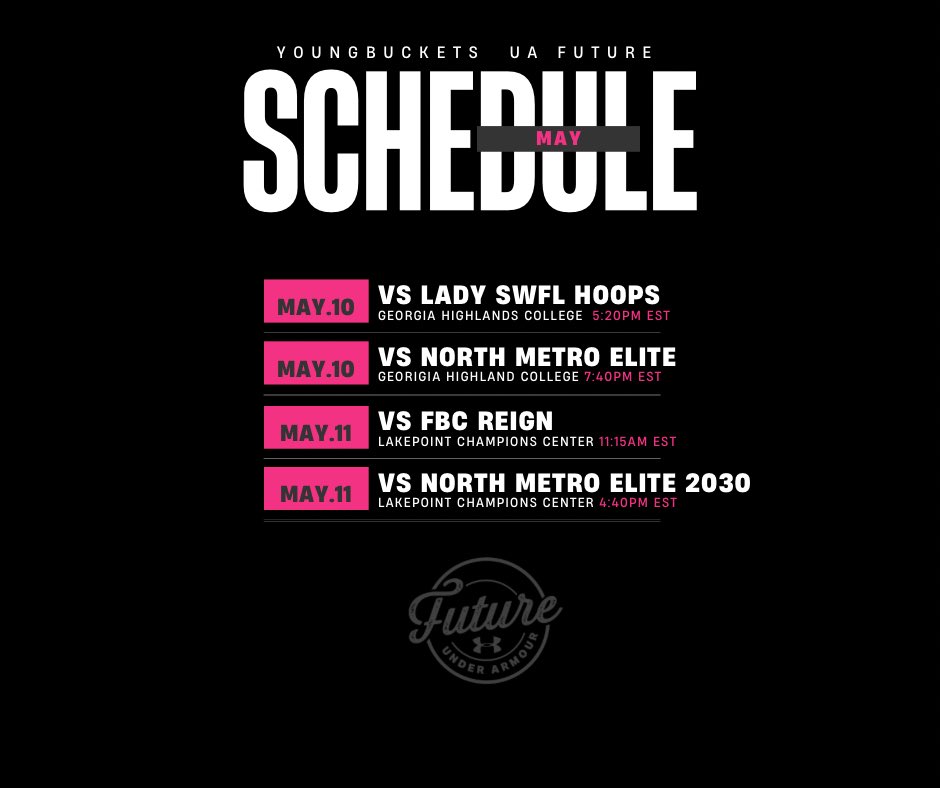 Youngbuckets Girls Basketball Club (@yb_girls) on Twitter photo And be sure to check out our 2030 girls at <a href="/circuitfuture/">UA Future</a> this weekend.
#weareyoungbuckets
<a href="/PRO_Movement1/">#PRO Elevation Inc. | #PRO Movement Athletics</a>
<a href="/UARiseGirls/">UA Rise Girls I Basketball</a>
<a href="/UANextGHoops/">Girls UAA</a>
<a href="/PrepHoopsGA/">Prep Hoops Georgia</a>
<a href="/NEGARecruits/">Northeast Georgia Recruits</a>
<a href="/BFishHoops/">Brandon Fisher</a>
<a href="/PGHCircuit/">Prep Girls Hoops Circuit 🏀</a>
<a href="/LadyTHoops/">NorthHallWBB</a> <a href="/lumpkinwbb/">Lumpkin County WBB</a> <a href="/FanninWBB/">Fannin Lady Rebels Basketball</a> <a href="/UCLadyPanthers/">UC Girls Basketball</a> <a href="/EHLVbasketball/">Lady Vikings Basketball</a> <a href="/WhiteCo_WBB/">White County Lady Warriors</a> And be sure to check out our 2030 girls at <a href="/circuitfuture/">UA Future</a> this weekend.
#weareyoungbuckets
<a href="/PRO_Movement1/">#PRO Elevation Inc. | #PRO Movement Athletics</a>
<a href="/UARiseGirls/">UA Rise Girls I Basketball</a>
<a href="/UANextGHoops/">Girls UAA</a>
<a href="/PrepHoopsGA/">Prep Hoops Georgia</a>
<a href="/NEGARecruits/">Northeast Georgia Recruits</a>
<a href="/BFishHoops/">Brandon Fisher</a>
<a href="/PGHCircuit/">Prep Girls Hoops Circuit 🏀</a>
<a href="/LadyTHoops/">NorthHallWBB</a> <a href="/lumpkinwbb/">Lumpkin County WBB</a> <a href="/FanninWBB/">Fannin Lady Rebels Basketball</a> <a href="/UCLadyPanthers/">UC Girls Basketball</a> <a href="/EHLVbasketball/">Lady Vikings Basketball</a> <a href="/WhiteCo_WBB/">White County Lady Warriors</a>