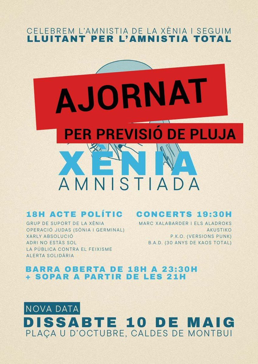 💪💪💪💪 a la tercera, segur que sí...en breu es comunicarà nova data.
